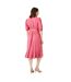 Maine Womens/Ladies Wrap Midi Dress (Pink) - UTDH6177