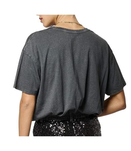 T-Shirt gris femme kaporal skull