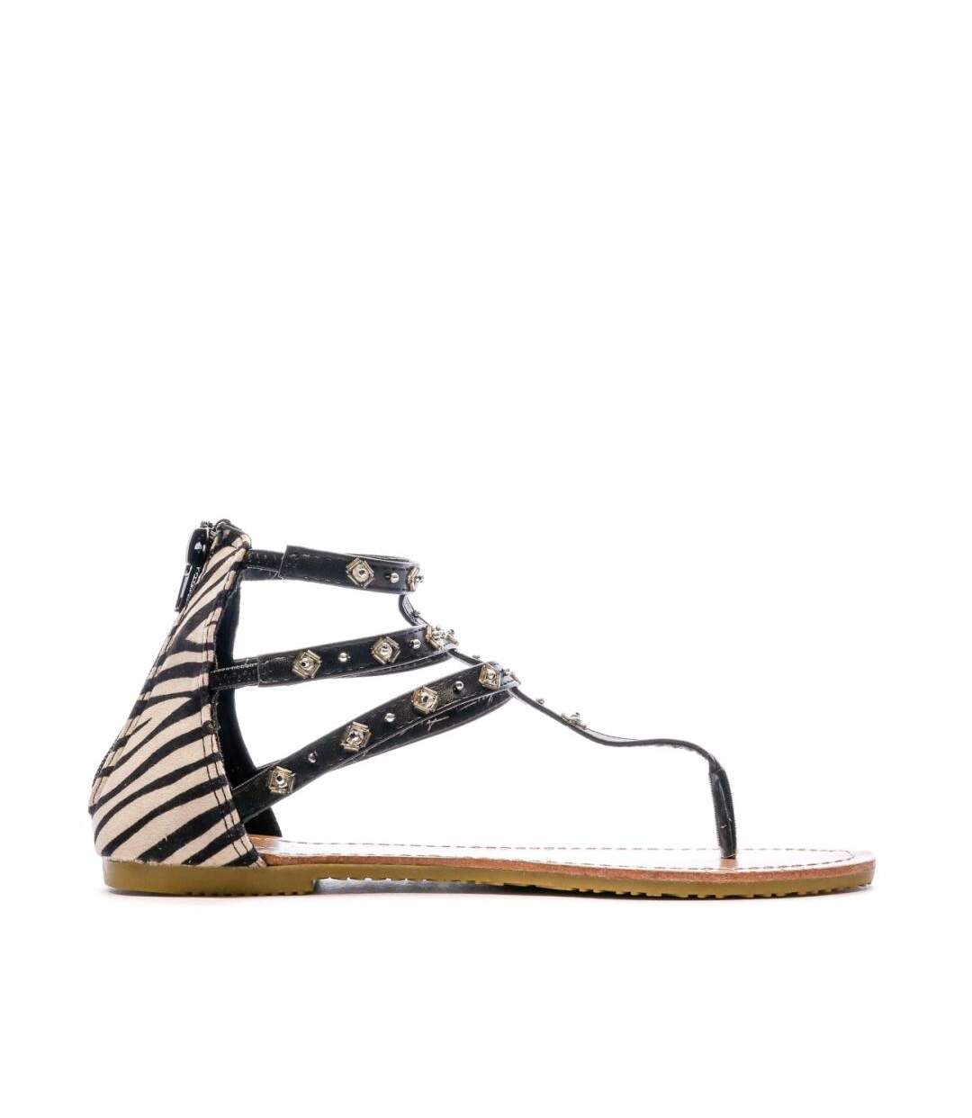 Sandales noir/zèbre femme beppi-2
