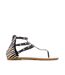 Sandales noir/zèbre femme beppi-2