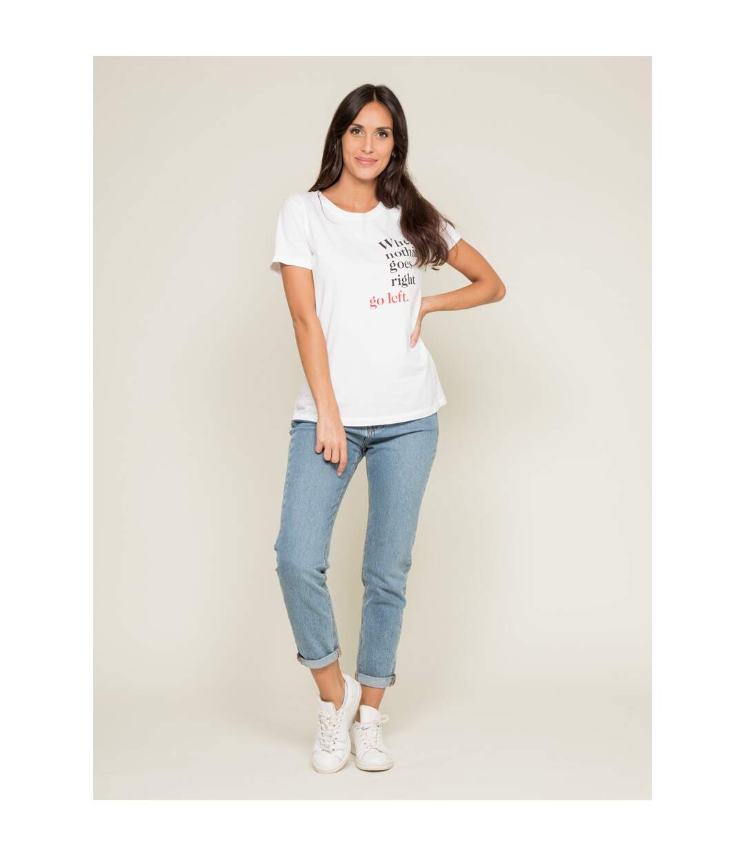 T-shirt col rond message FIBEXO - Dona X Lisa-4