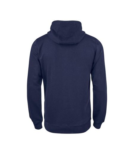 Mens Premium Organic Cotton Full Zip Hoodie Dark Navy Clique