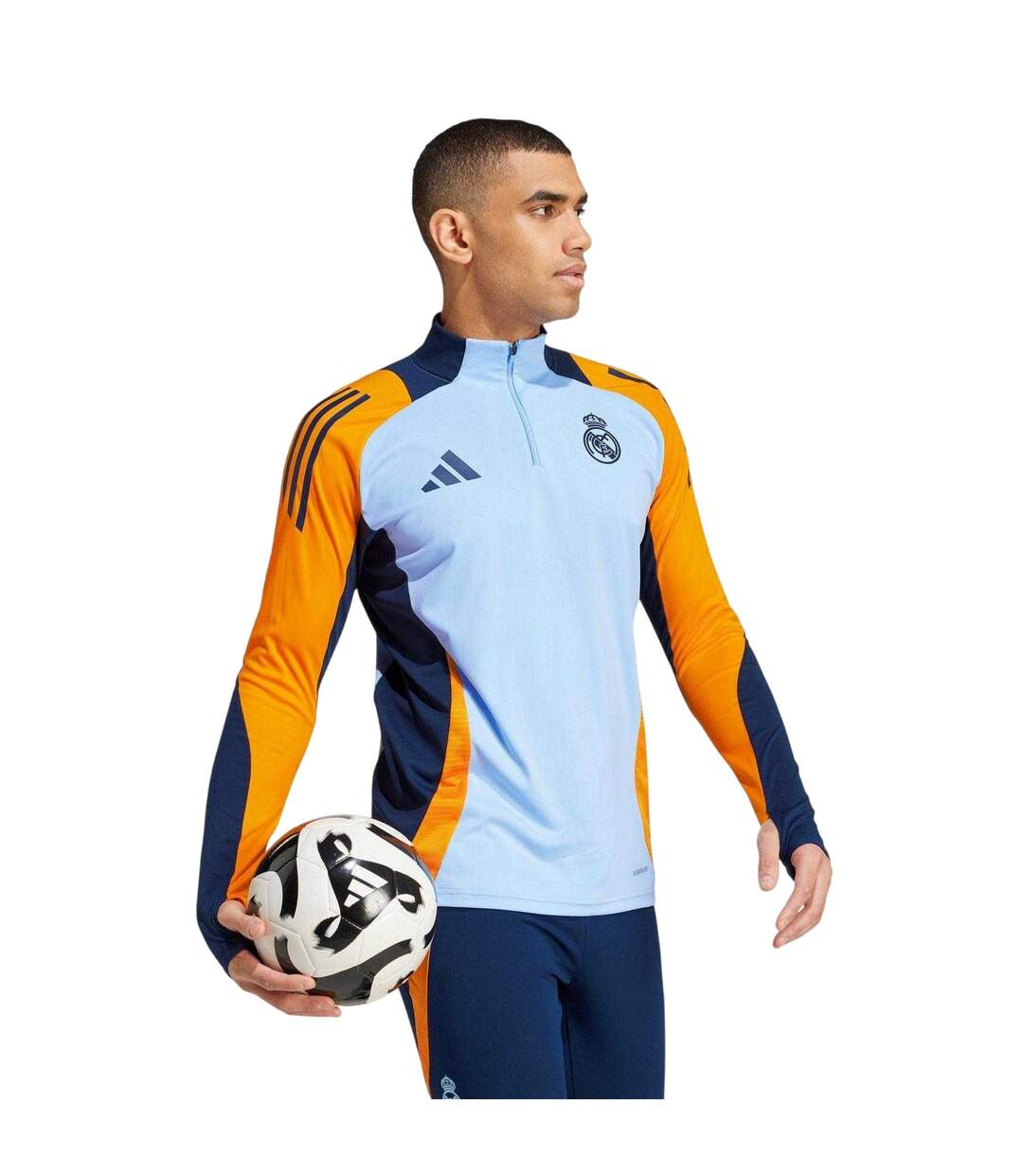 Mens Tiro 24 Competition Real Madrid Cf Tracksuit Top Blue Glow Orange Adidas-4