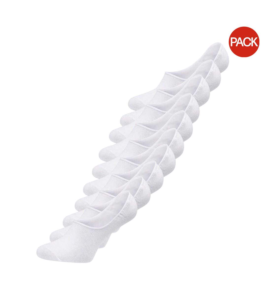 Lot De 10  Socquettes Adulte Blanc Jack And Jones-1