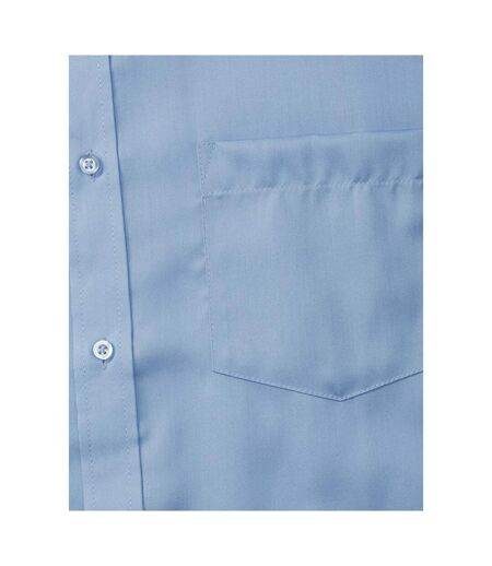 Chemise À Manches Courtes Sans Repassage Homme Bleu Pâle Russell