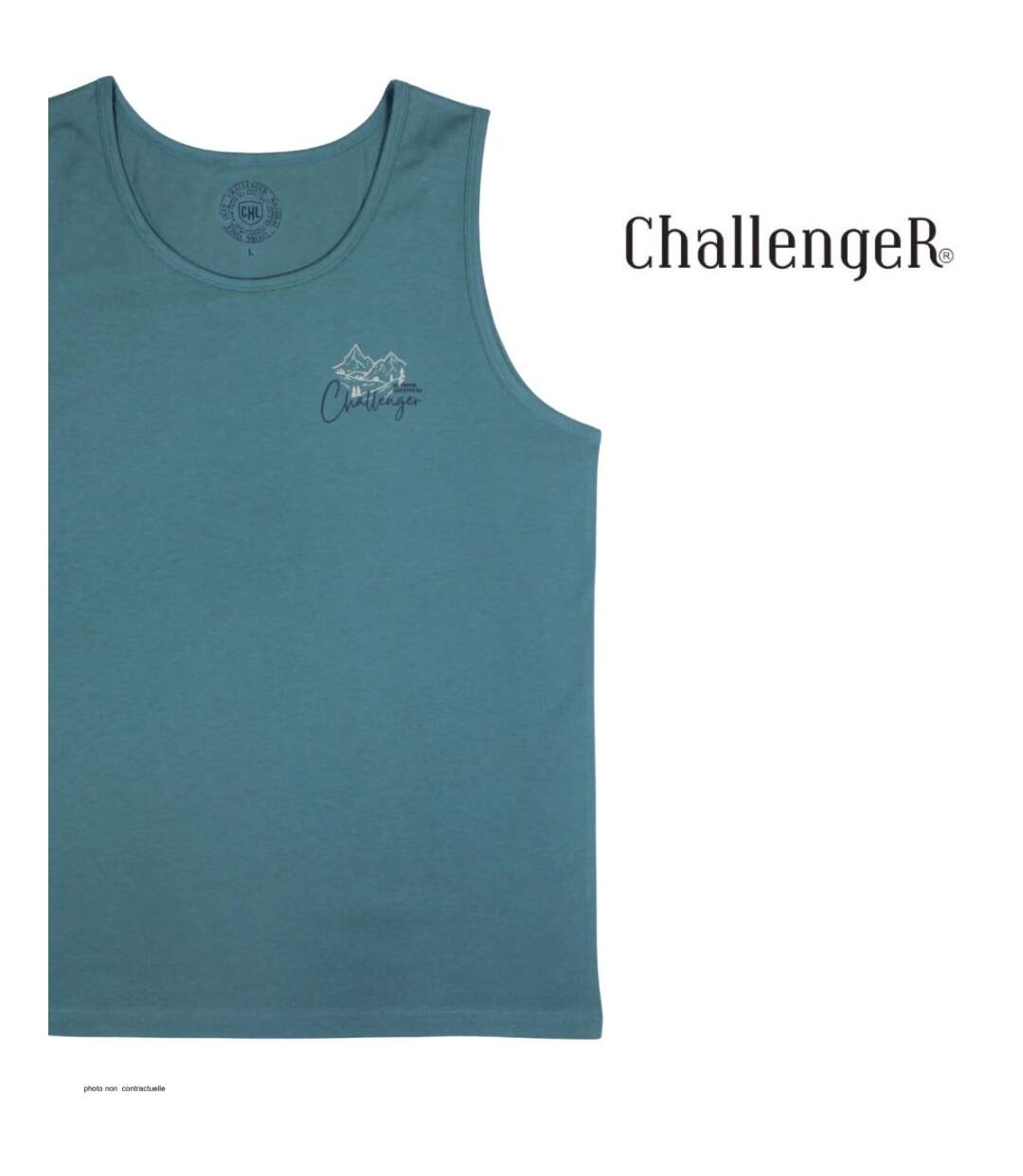 Débardeur Homme Challenger Start 1 en Coton Jersey – Le Basique Vert au Confort Absolu-4