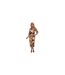 Robe Chemisier Mi-longue Manches ¾ Motif/style Tache Femme Marron AX Paris-1