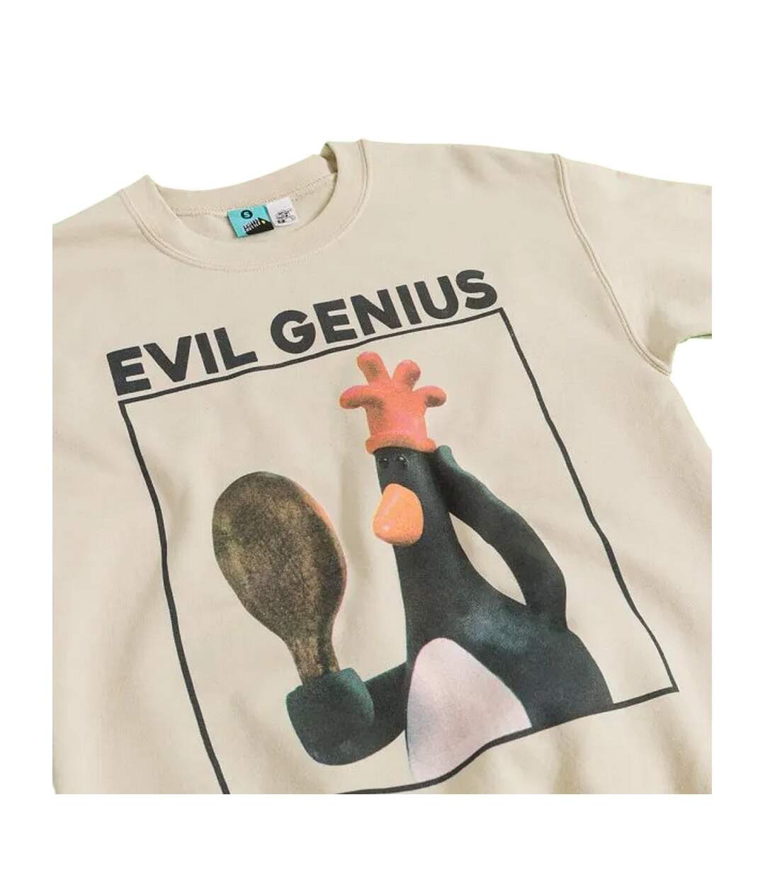 Sweat Motif Feathers Mcgraw Evil Genius Adulte Beige Wallace And Gromit-3