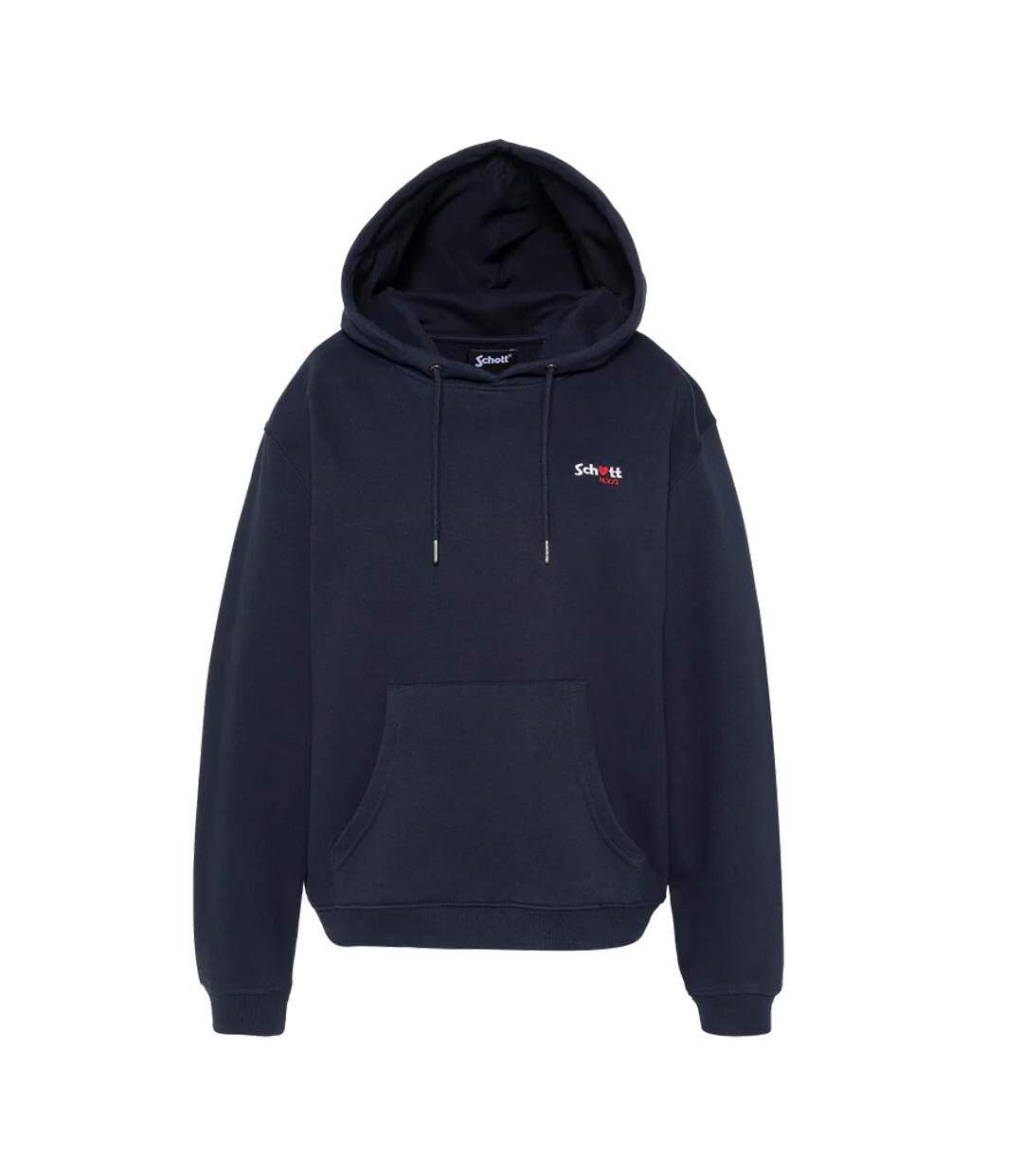 Sweat marine femme schott swhbrodedw-1