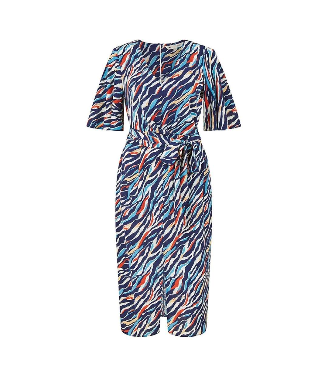 Robe Portefeuille Motif/style Imprimé Zèbre Femme Bleu Marine Yumi-2