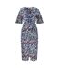 Robe Portefeuille Motif/style Imprimé Zèbre Femme Bleu Marine Yumi-2
