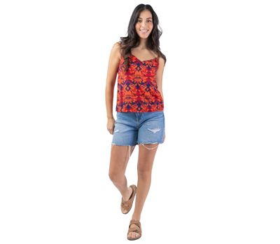 Top fines bretelles AMORE motif ethnique style baroque Coton Du Monde