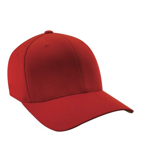 Pack of 2  Mens flexfit fitted baseball cap  red Yupoong