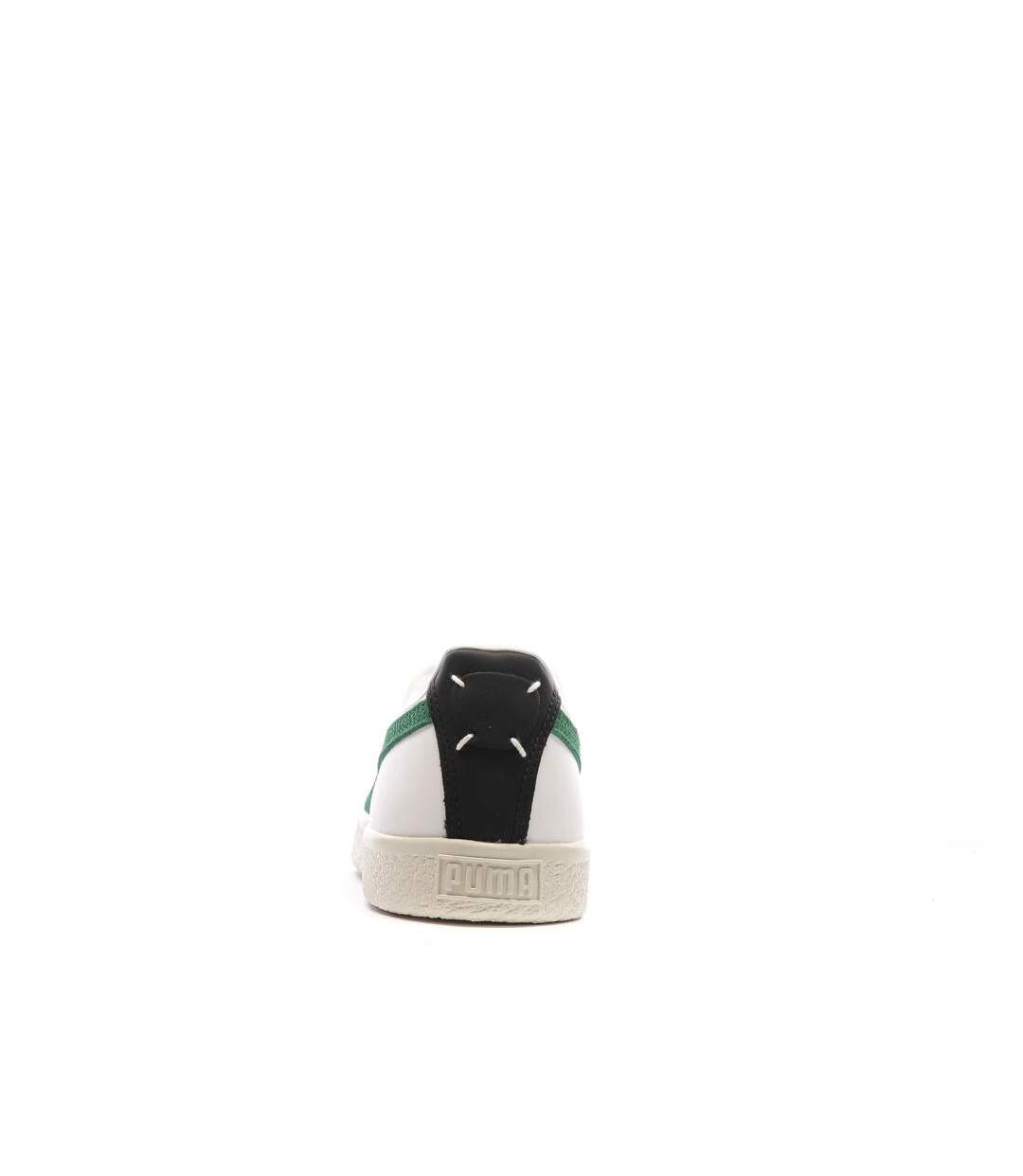 Baskets blanches/vertes homme puma clyde base-3