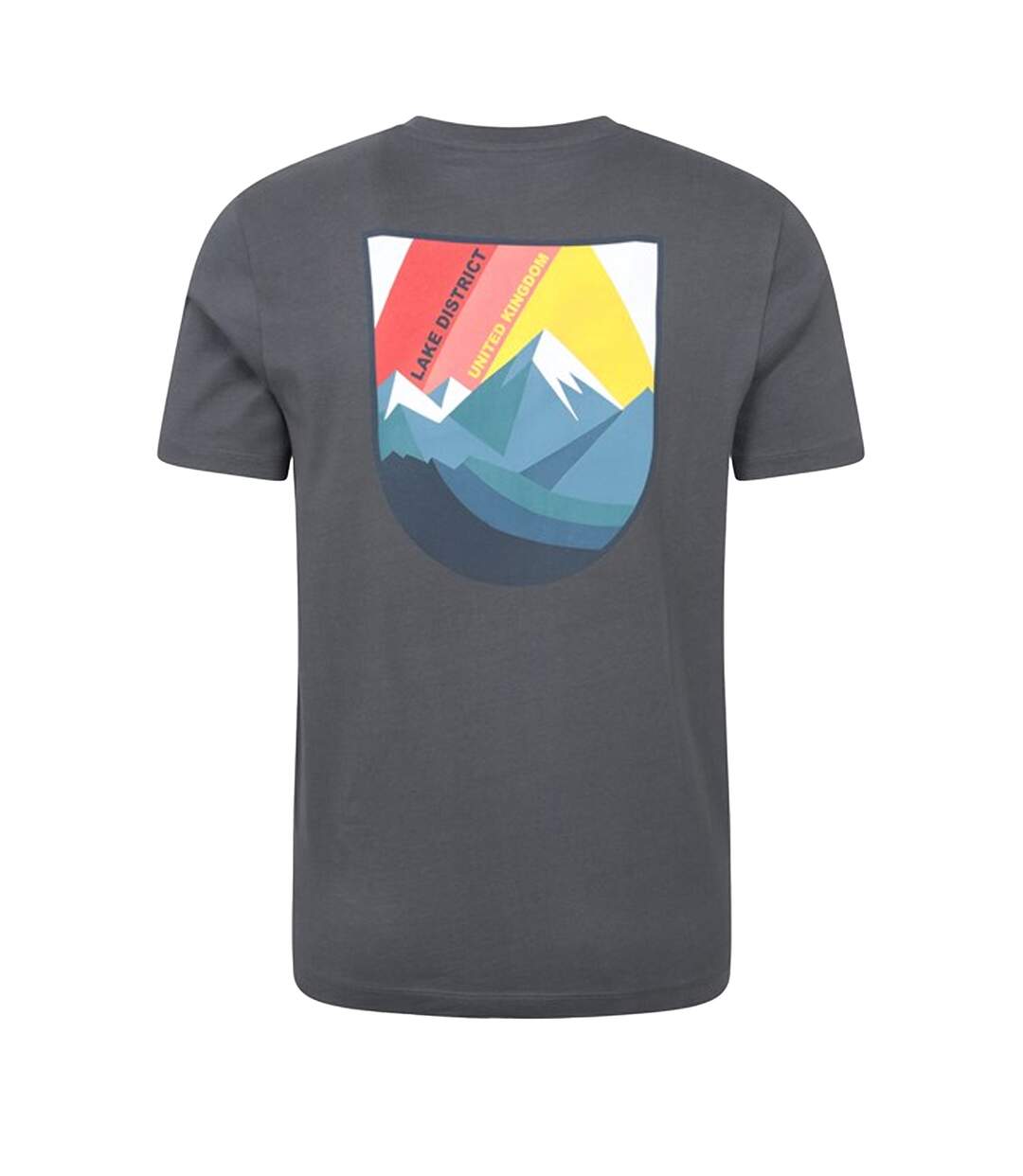 Mens Lake District Short-sleeved T-shirt Charcoal Mountain Warehouse-2