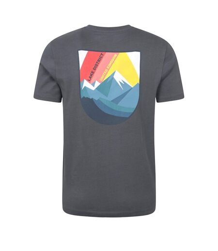 Mens Lake District Short-sleeved T-shirt Charcoal Mountain Warehouse