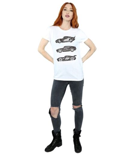 Disney - T-shirt CARS TEXT RACERS - Femme (Blanc) - UTBI16182