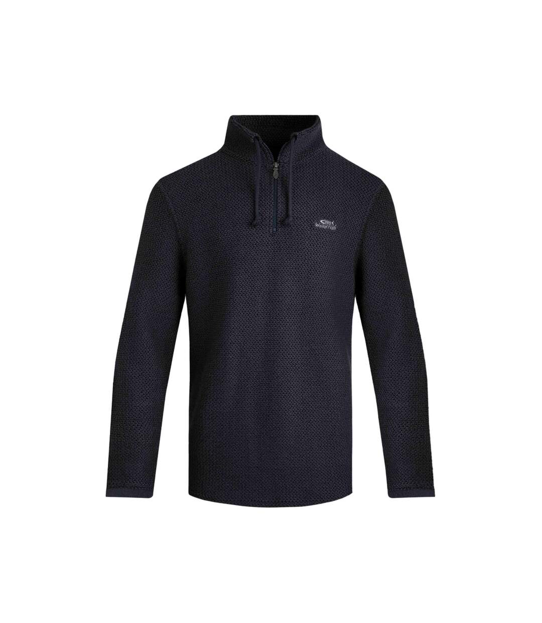 Mens cruiser macaroni quarter zip pullover navy Weird Fish