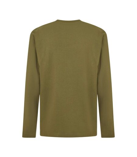 T-shirt Manches Longues Homme Blanc Vert Mousse Off White