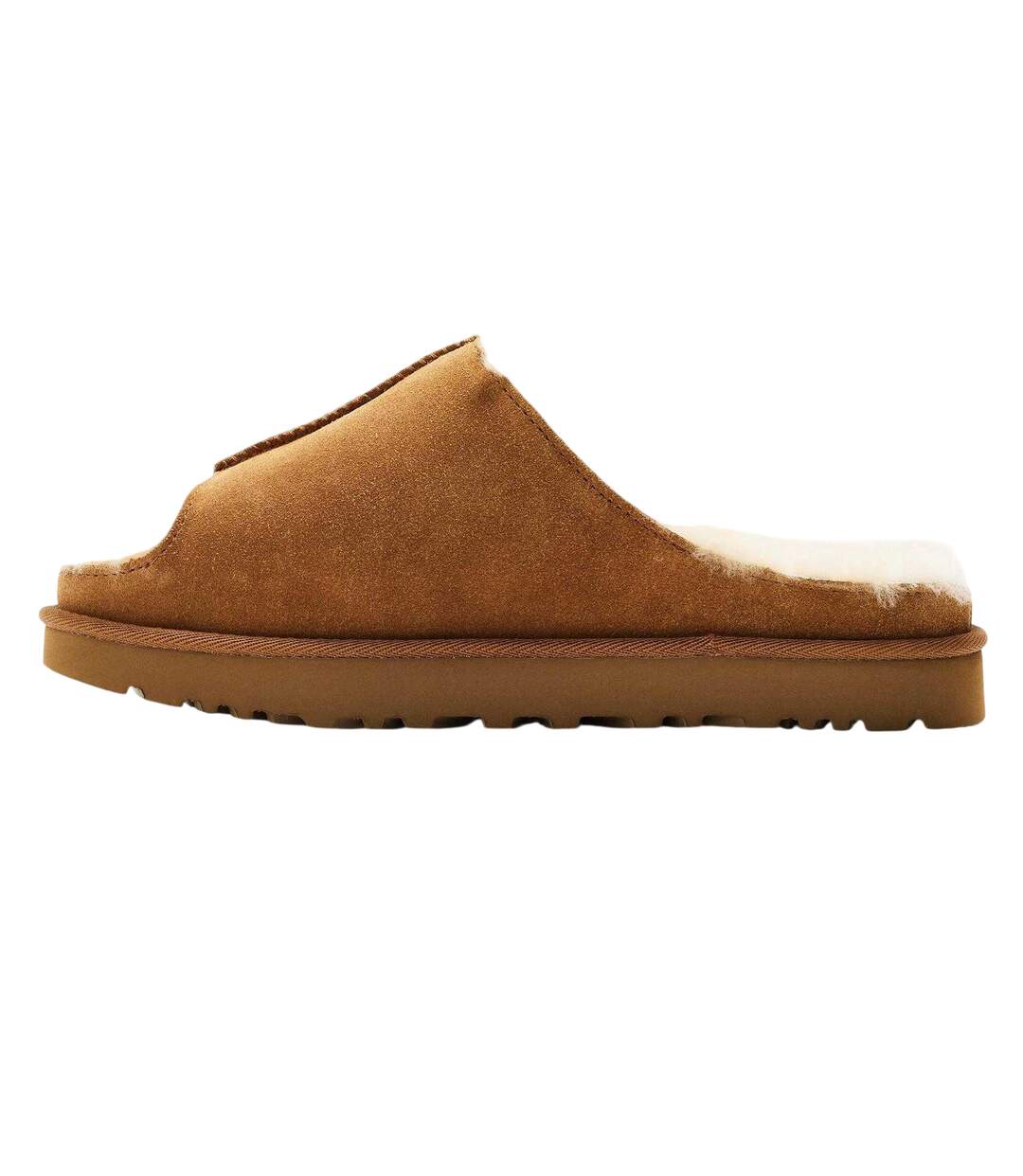 Womens/ladies Greenport Suede Open Toe Mule Slippers Chestnut UGG-2