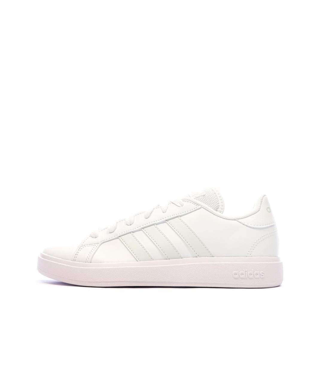 Baskets blanc/vert femme adidas grand court base 2.0-1