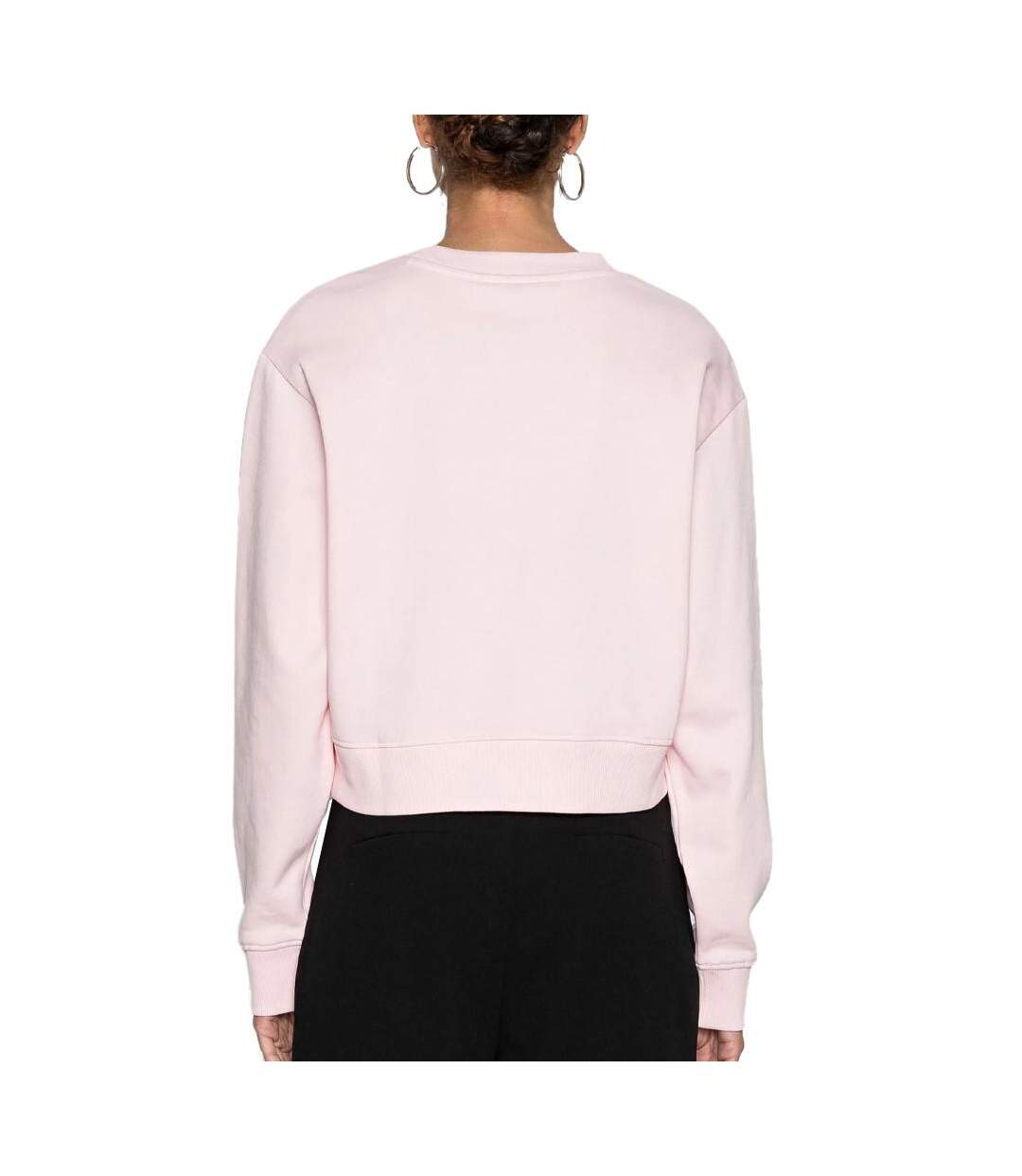 Sweat rose femme guess logo crop - l-2
