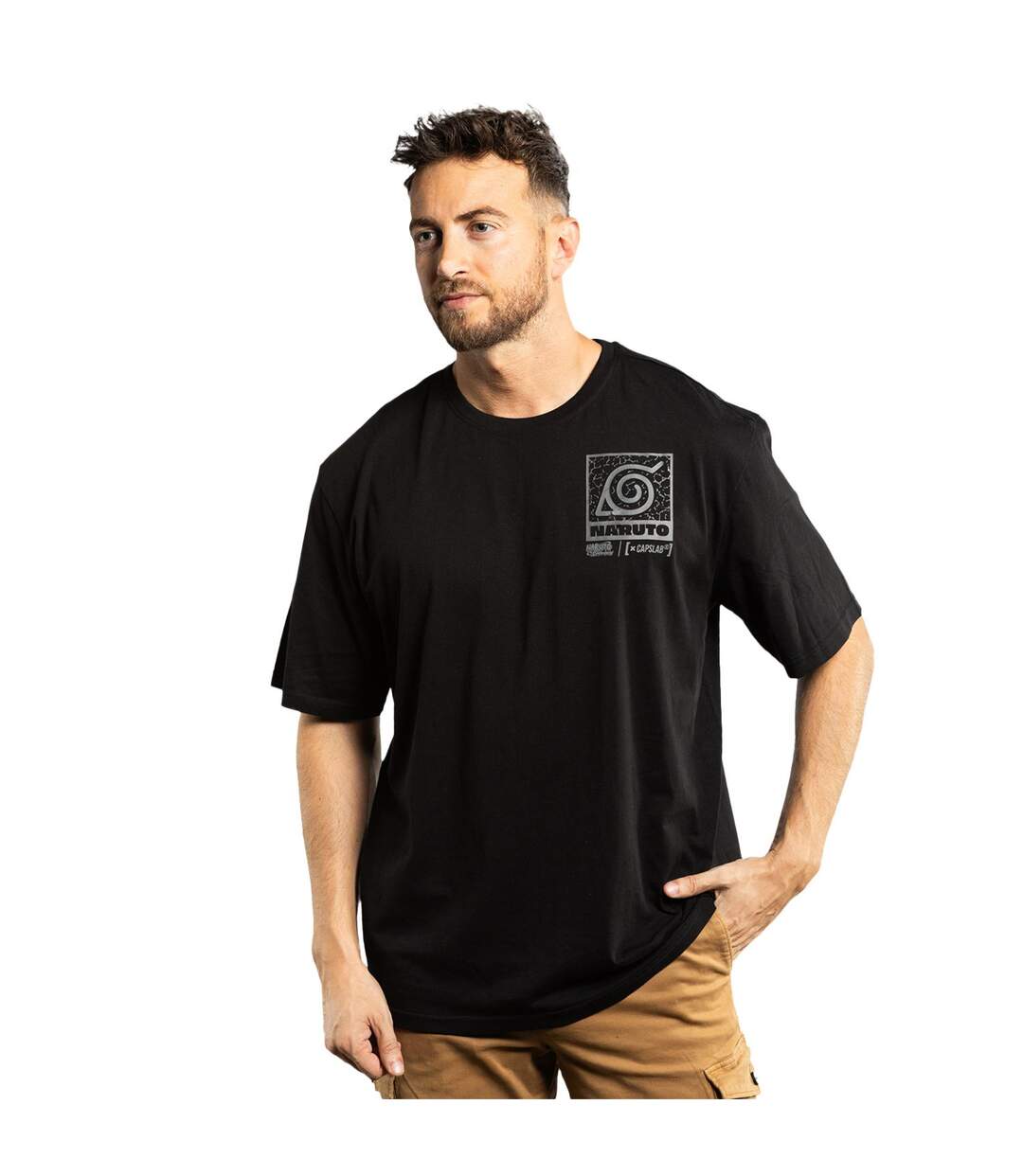 T-shirt homme relax fit avec print Naruto Shippuden Naruto Capslab-1