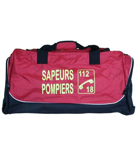 Sac de sport jumbo 104 L - marquage SAPEURS POMPIERS 112-18 - rouge