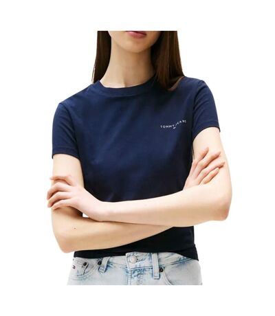 T-shirt marine femme tommy hilfiger slim linear dw0dw21164 - 3xl