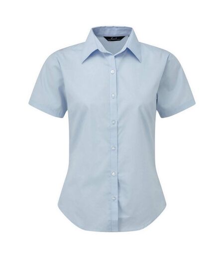 Chemisier À Manches Courtes Femme Bleu Clair Premier