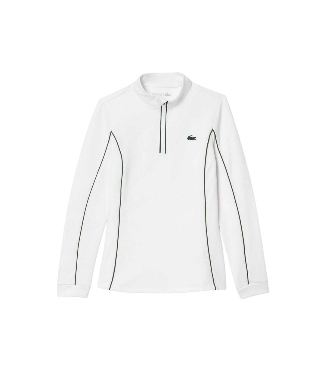 Sweat Tennis Femme Blanc Vert Lacoste-2