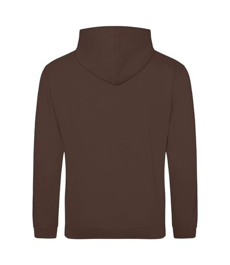 Sweat à capuche college adulte marron foncé Awdis