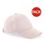 Lot de 2  casquettes style baseball adulte rose clair Beechfield-1