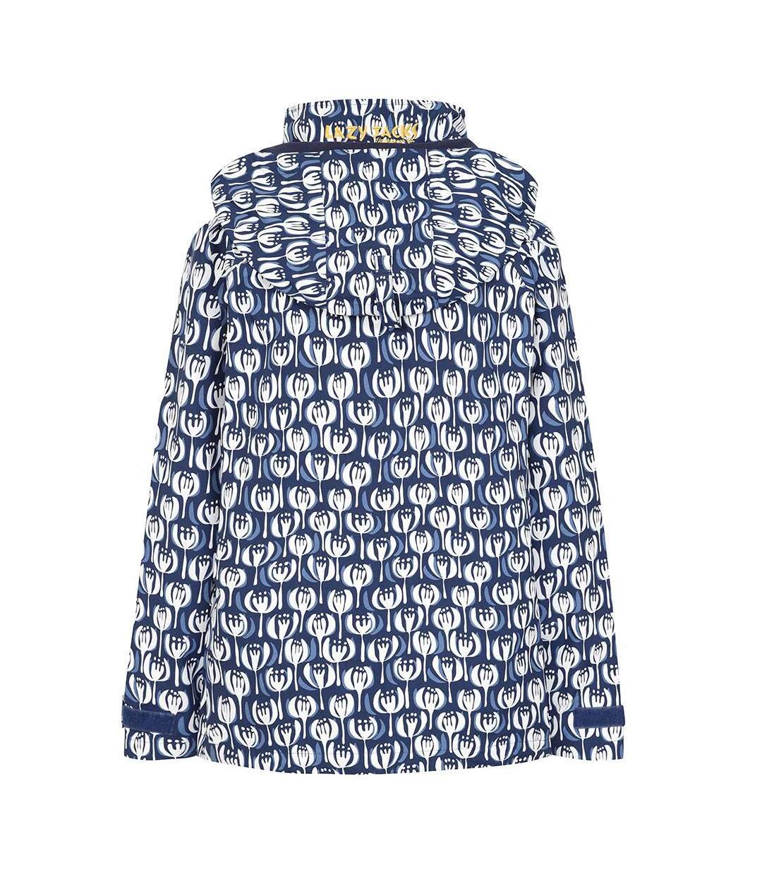Womens/ladies Pod Waterproof Jacket Navy White Lazy Jacks-4