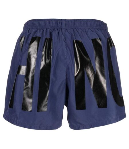 Short De Bain Motif Logo Homme Bleu Marine Moschino