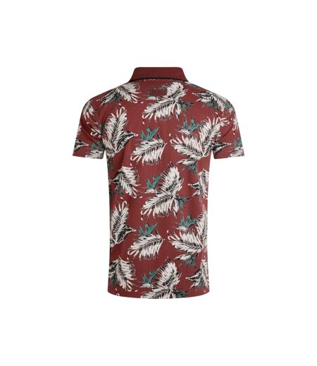Mens sarat printed polo shirt paprika Weird Fish