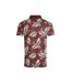 Mens sarat printed polo shirt paprika Weird Fish-3