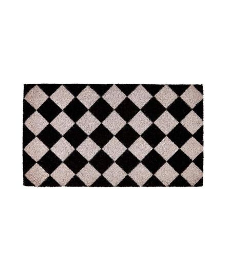Chequer board doormat one size black/white Groundsman