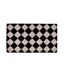 Chequer board doormat one size black/white Groundsman-1