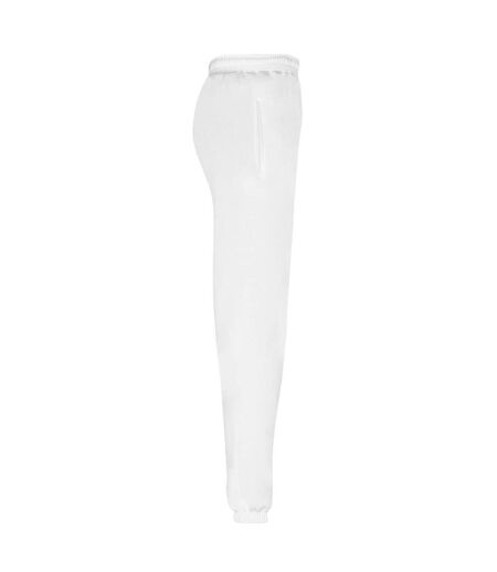 Mens Classic Elasticated Cuff Jogging Bottoms White Fruit Of The Loom