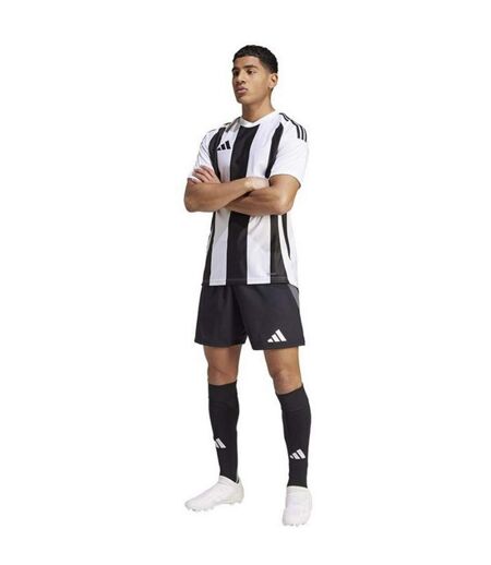 Maillot De Foot Style À Rayures Homme Blanc Noir Adidas