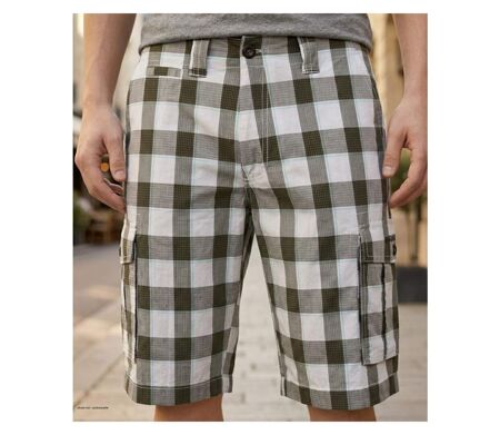 Bermuda homme WINCHESTER IDRA1B blanc à carreaux : le short en coton confortable et stylé