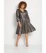 Robe scintillante encolure cache-coeur-4