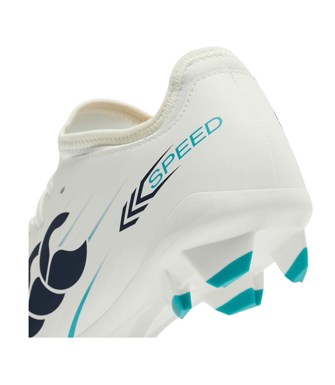 Unisex Adult Speed Falcon 2.0 Team Firm Ground Rugby Boots White Canterbury-4