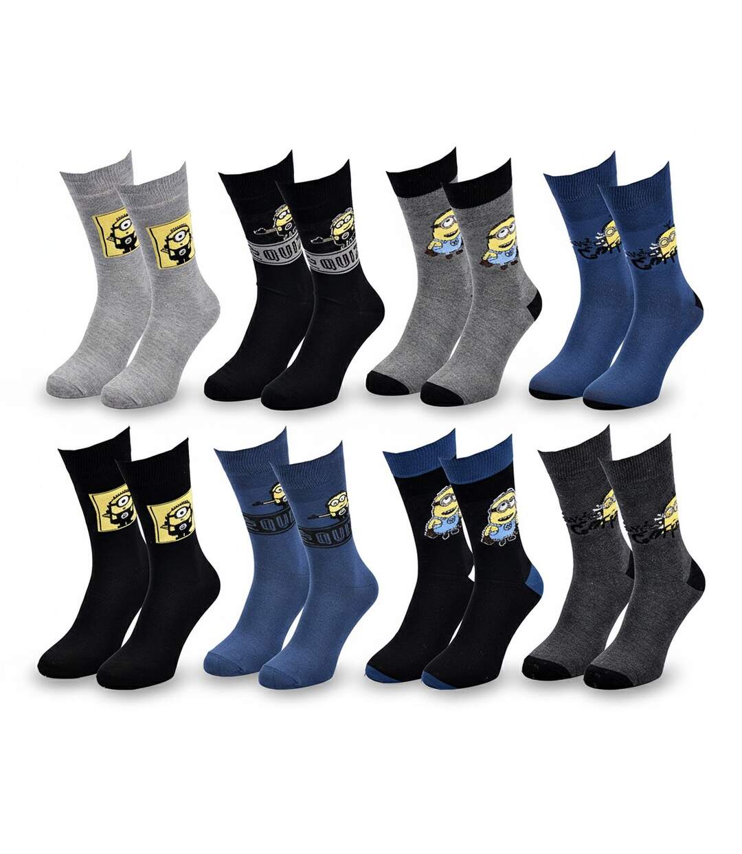 Minions - Chaussettes Homme Licence Pack de 8-4