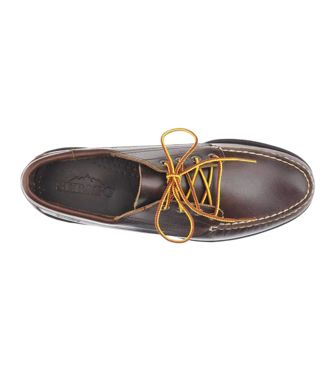 Mens Askook Waxy Leather Boat Shoes Dark Brown Sebago-4