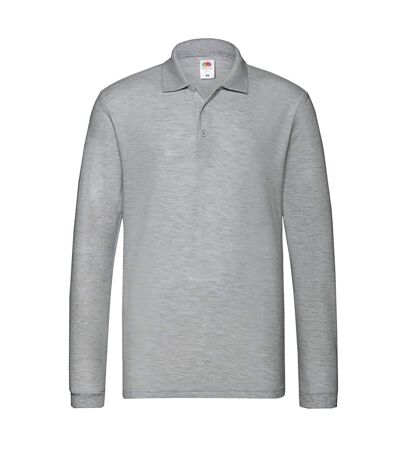 Polo premium homme gris clair chiné Fruit of the Loom