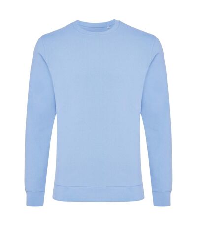 Unisex adult zion recycled cotton crew neck sweatshirt sky blue Iqoniq