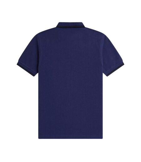 Polo Motif/style Col À Double Rayure Homme Bleu Marine Français Bleu Marine Français Fred Perry