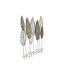 Déco Murale en Métal Foglie 87cm Argent & Or-2